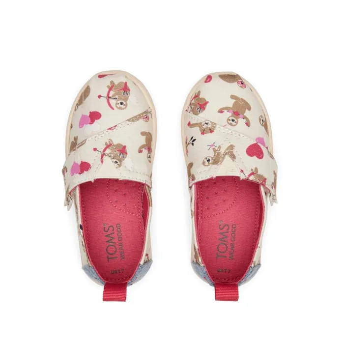 Toms TOMS Classics Alpargata Toddler Shoe Valentines Day Sloths 8211 KidsWomen