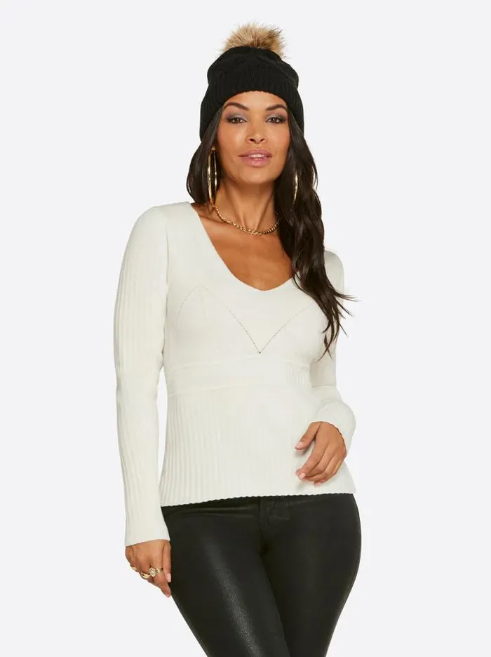 Tops Clothing Jessica Simpson Adrielle Sweater In Gardenia
