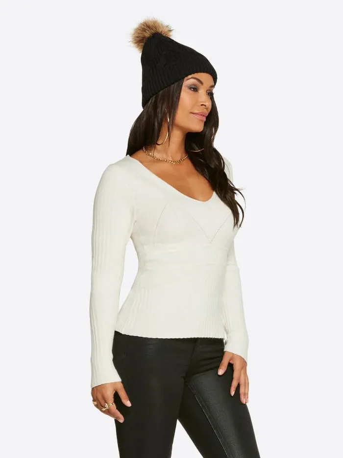 Tops Clothing Jessica Simpson Adrielle Sweater In Gardenia