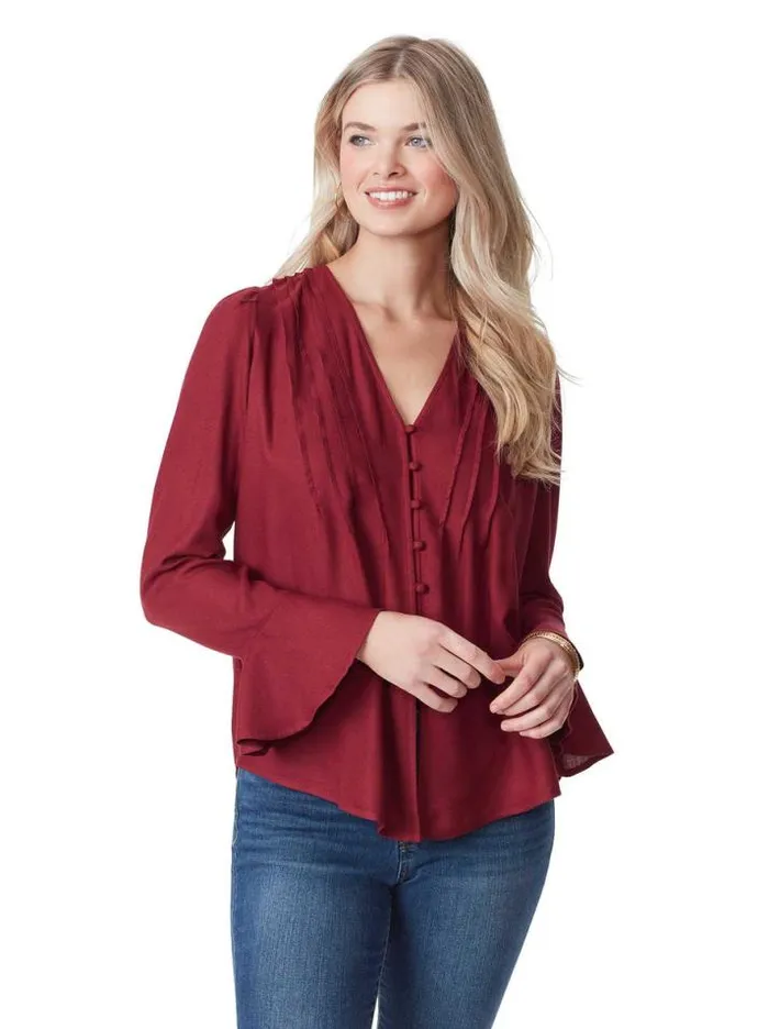 Tops Clothing Jessica Simpson Cecily Top In Syrah