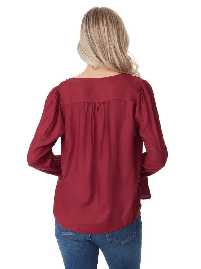 Tops Clothing Jessica Simpson Cecily Top In Syrah