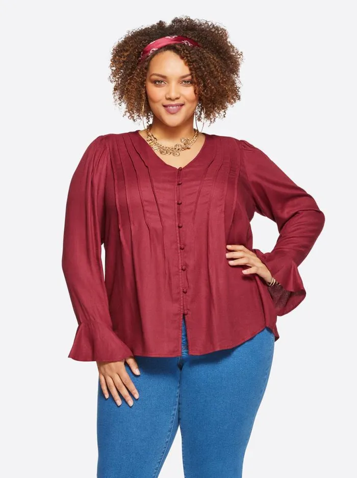Tops Clothing Jessica Simpson Cecily Top In Syrah