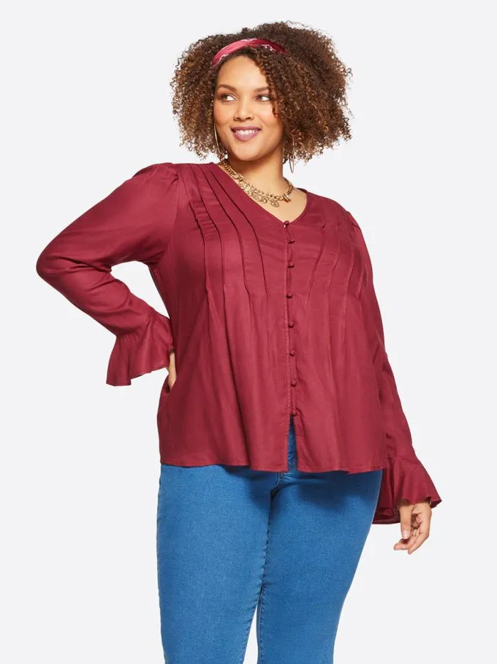 Tops Clothing Jessica Simpson Cecily Top In Syrah