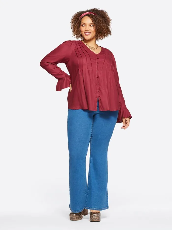 Tops Clothing Jessica Simpson Cecily Top In Syrah