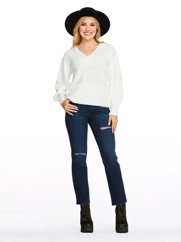 Tops Clothing Jessica Simpson Elmira Sweater In Gardenia