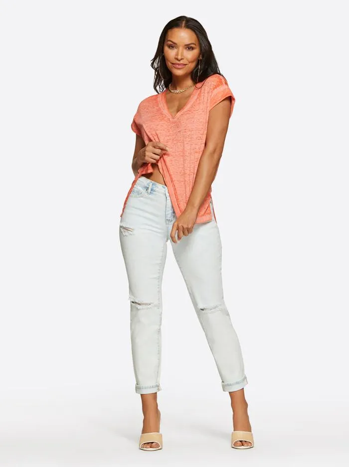 Tops Clothing Jessica Simpson Jalin Tee In Paprika