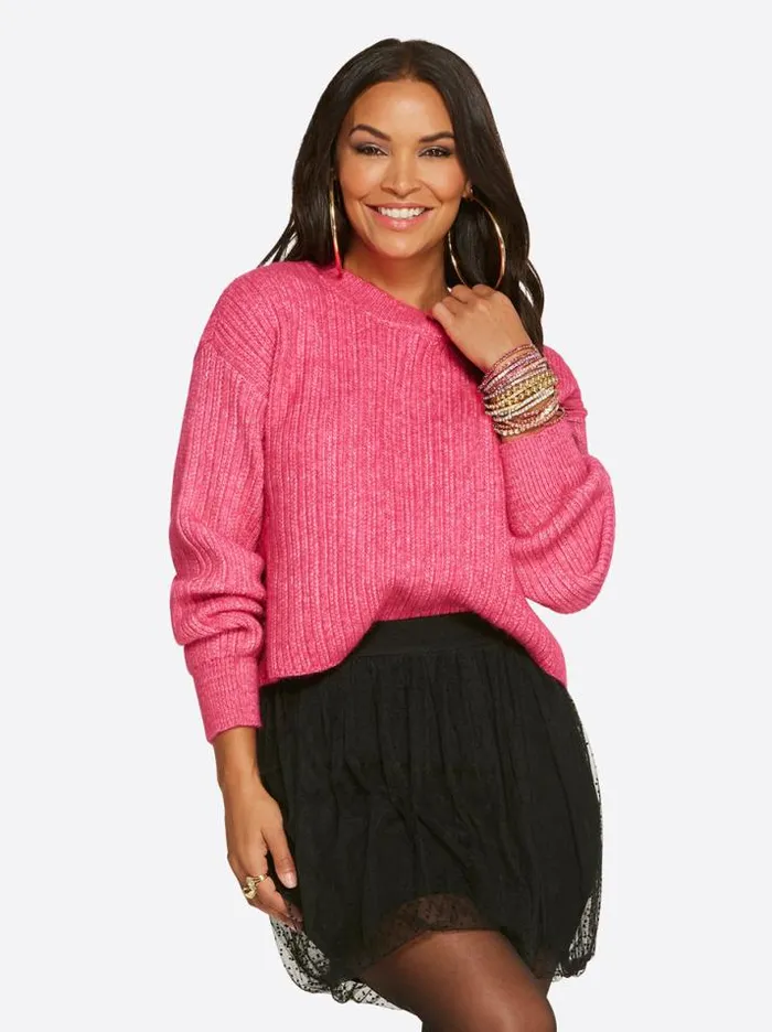 Tops Clothing Jessica Simpson Portia Sweater In Desert Rose