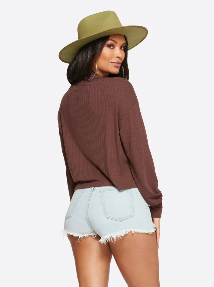 Tops Clothing Jessica Simpson Preston Tee In Deep Mahogany