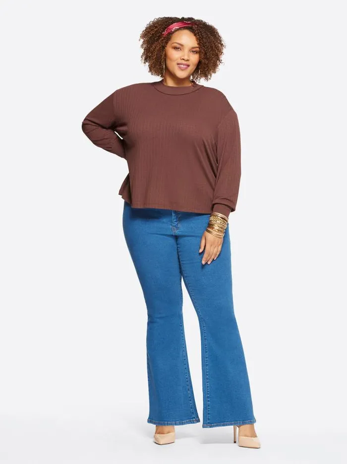 Tops Clothing Jessica Simpson Preston Tee In Deep Mahogany