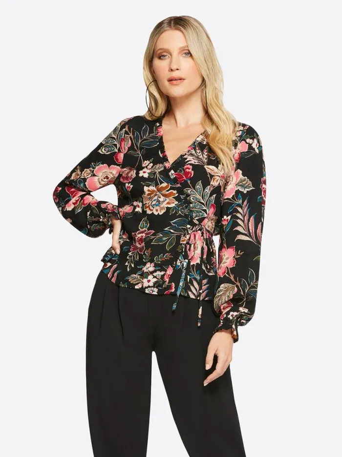 Tops Clothing Jessica Simpson Tanya Top In Arcadian Blooms