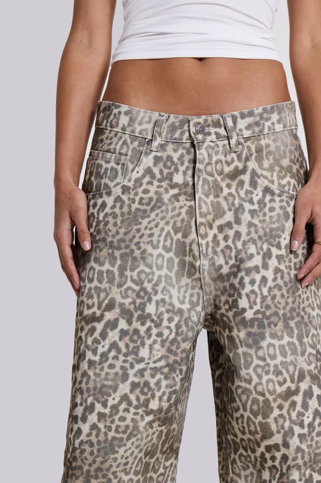 Tops Jaded London Women Shop Leopard Fade Colossus Jorts