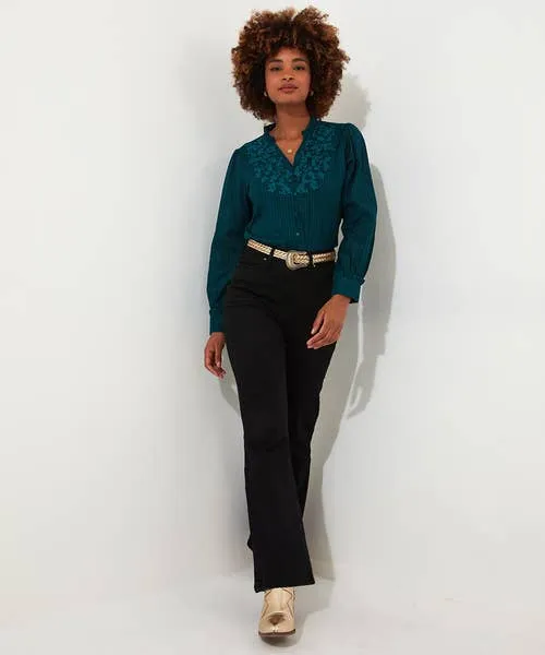 Tops Tunics and Blouses Elegantly Embroidered Blouse Green Joebrowns Apparel Tops Tunics and Blouses Elegantly Embroidered Blouse Green Joebrowns Apparel