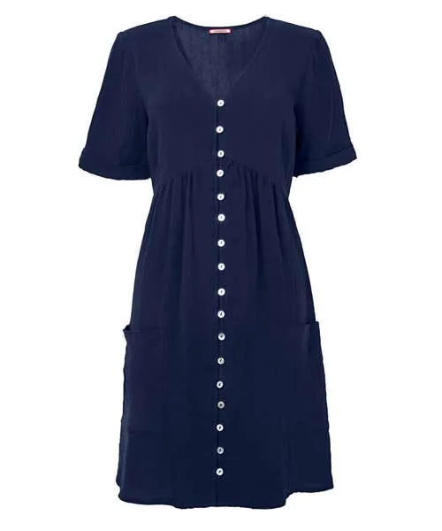 Tops Tunics and Blouses Joebrowns Apparel Crinkle Cotton Tunic Navy Tops Tunics and Blouses Joebrowns Apparel Crinkle Cotton Tunic Navy