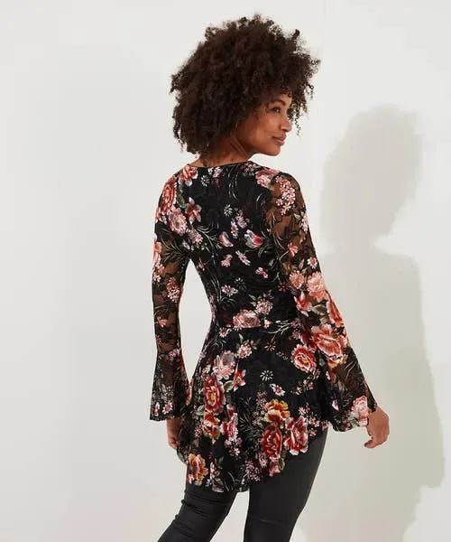 Tops Tunics and Blouses Joebrowns Apparel Macy Lace Zip Top Black Tops Tunics and Blouses Joebrowns Apparel Macy Lace Zip Top Black
