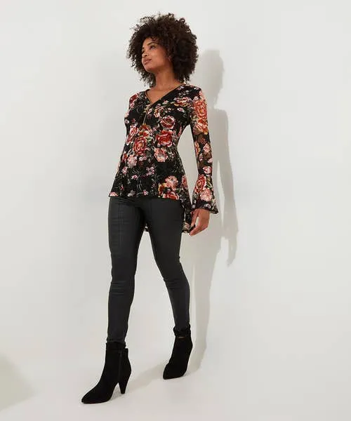 Tops Tunics and Blouses Joebrowns Apparel Macy Lace Zip Top Black Tops Tunics and Blouses Joebrowns Apparel Macy Lace Zip Top Black