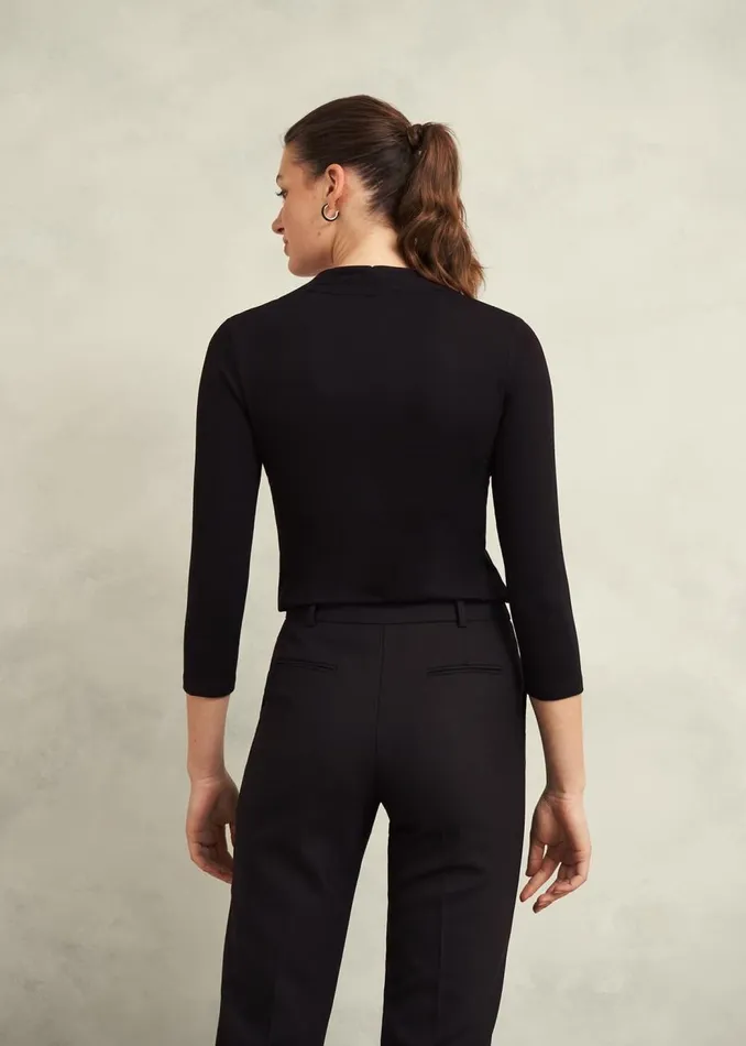 Tops Women HOBBS Aimee Double Fronted Top Black