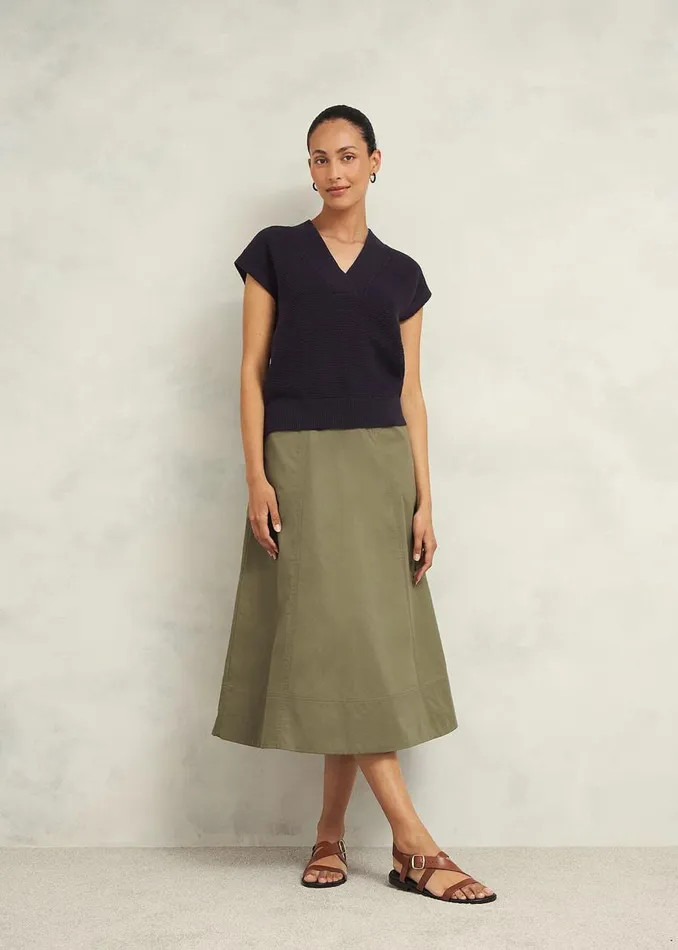 Tops Women HOBBS Ariel Cotton Knitted Top Hobbs Navy