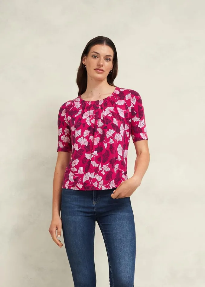 Tops Women HOBBS Jacqueline Printed Top Pink Multi