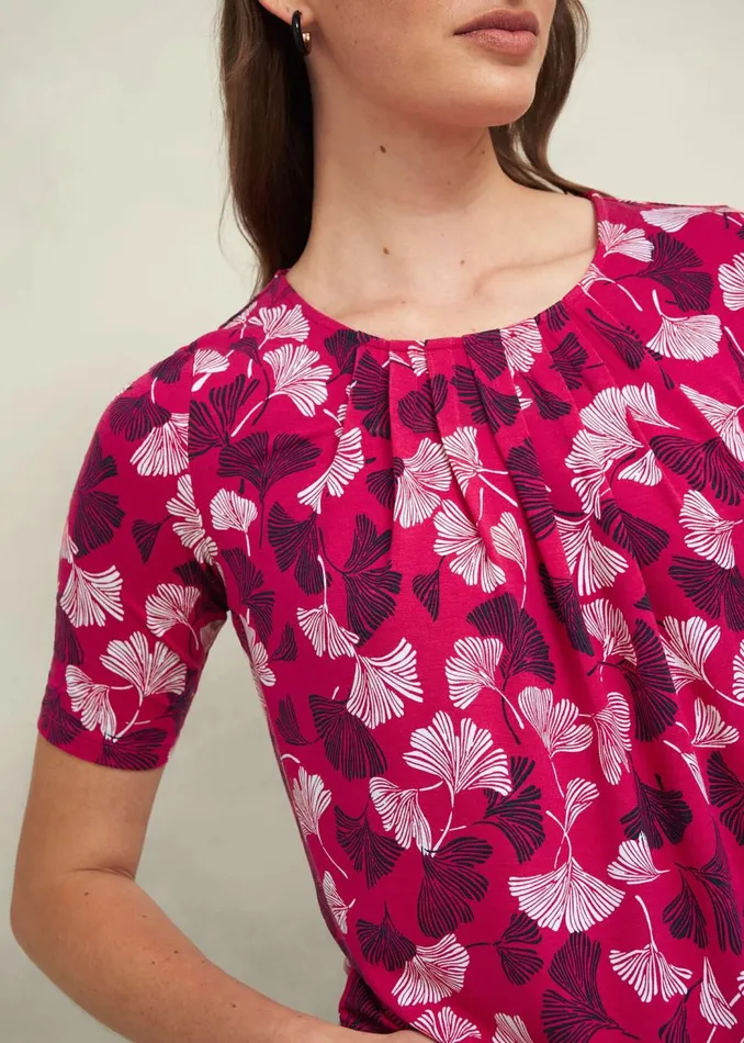 Tops Women HOBBS Jacqueline Printed Top Pink Multi