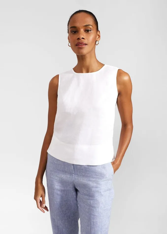 Tops Women HOBBS Malindi Linen Top White