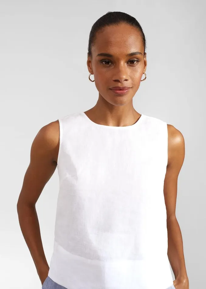 Tops Women HOBBS Malindi Linen Top White