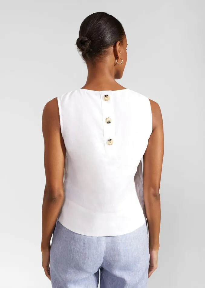 Tops Women HOBBS Malindi Linen Top White