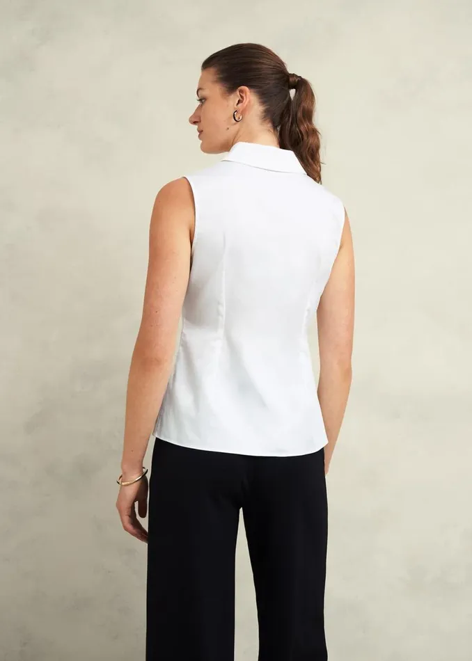 Tops Women HOBBS Vic Sleeveless Shirt White
