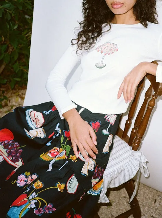 Tops Women Lisa Says Gah Dana Long Sleeve Tee Shrimp Cocktail
