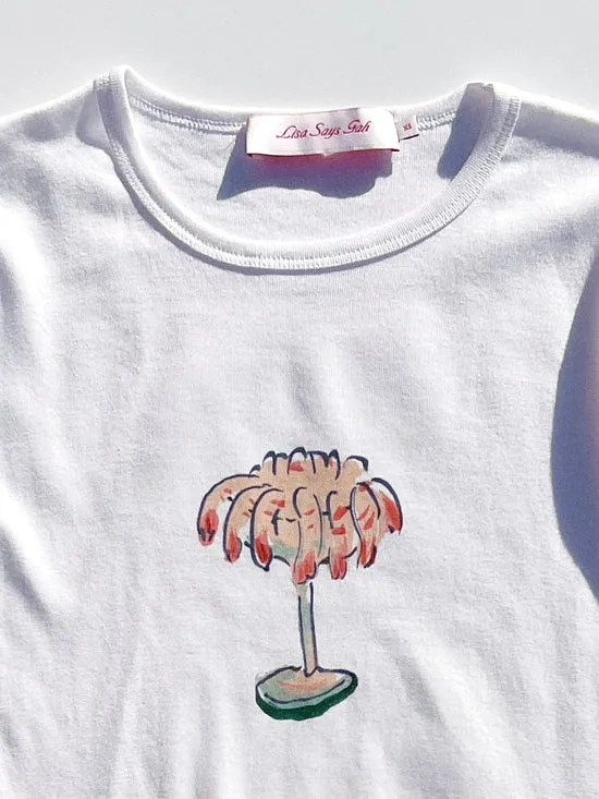 Tops Women Lisa Says Gah Dana Long Sleeve Tee Shrimp Cocktail