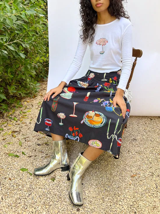 Tops Women Lisa Says Gah Dana Long Sleeve Tee Shrimp Cocktail