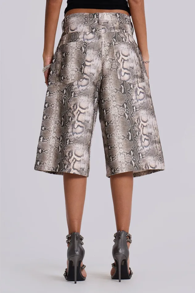 Tops Women Shop Boa Snake Print Colossus Jorts Jaded London