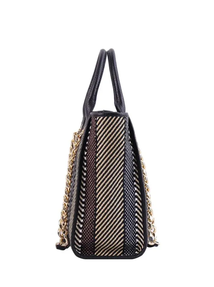 Tote Bags Jessica Simpson Dani Tote In Black Natural Straw