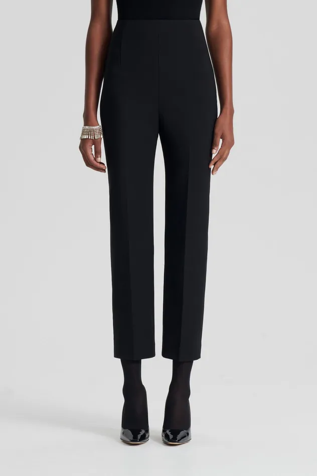 Trousers Scanlan Theodore Women ITALIAN HIGHWAIST SLIM TROUSER BLACK