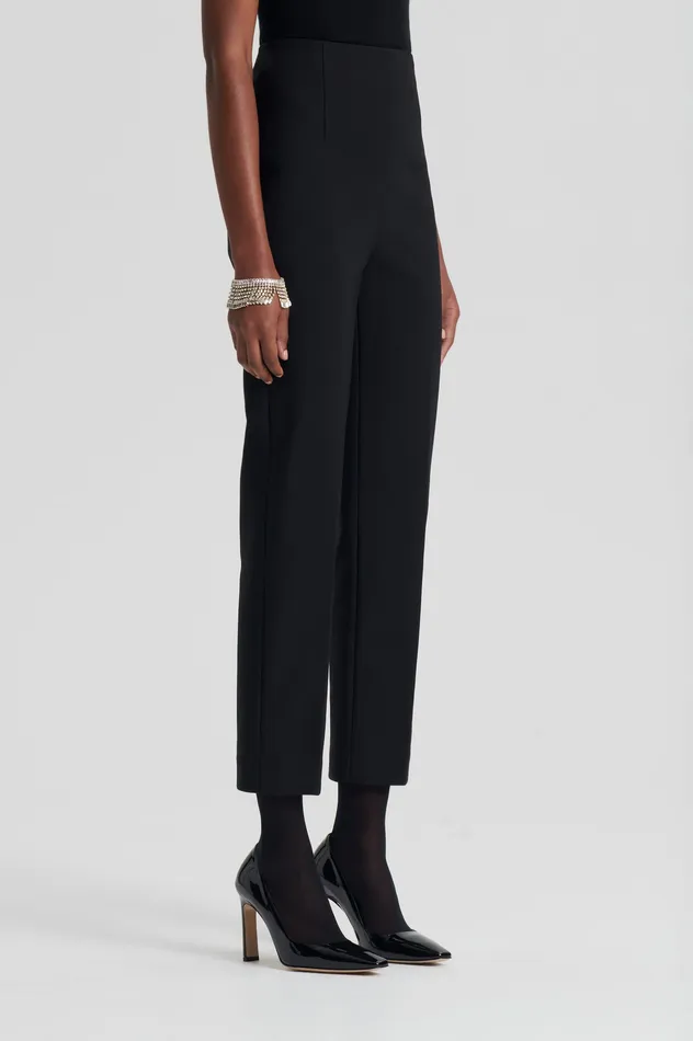 Trousers Scanlan Theodore Women ITALIAN HIGHWAIST SLIM TROUSER BLACK