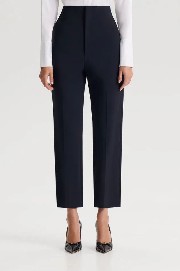 Trousers TAILORED SLIM CROP TROUSER NAVY 8211 Scanlan Theodore Women
