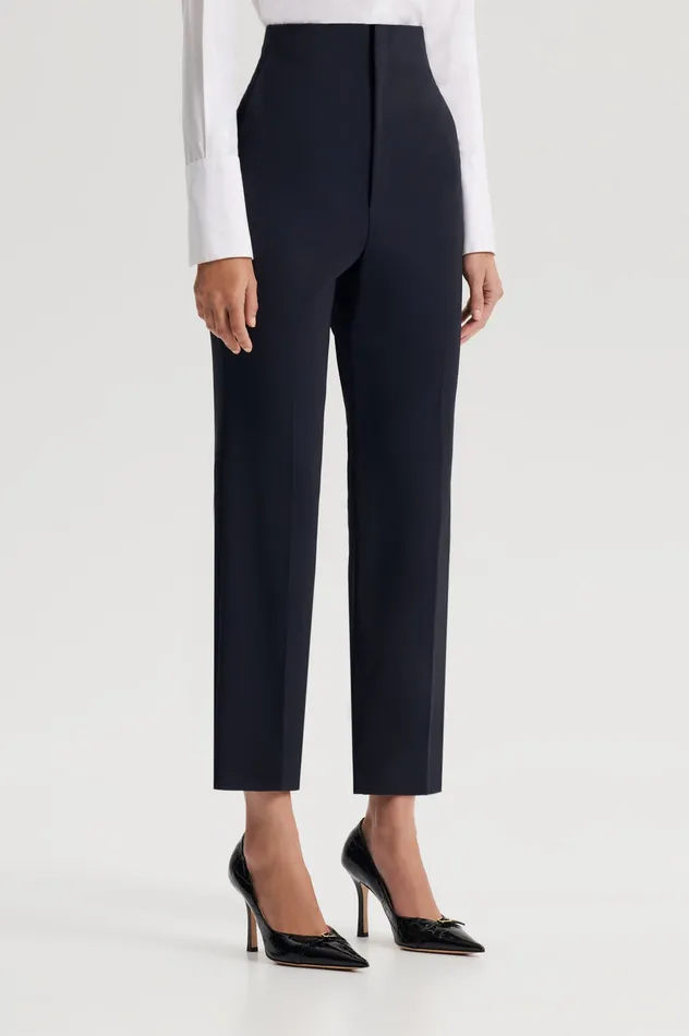 Trousers TAILORED SLIM CROP TROUSER NAVY 8211 Scanlan Theodore Women