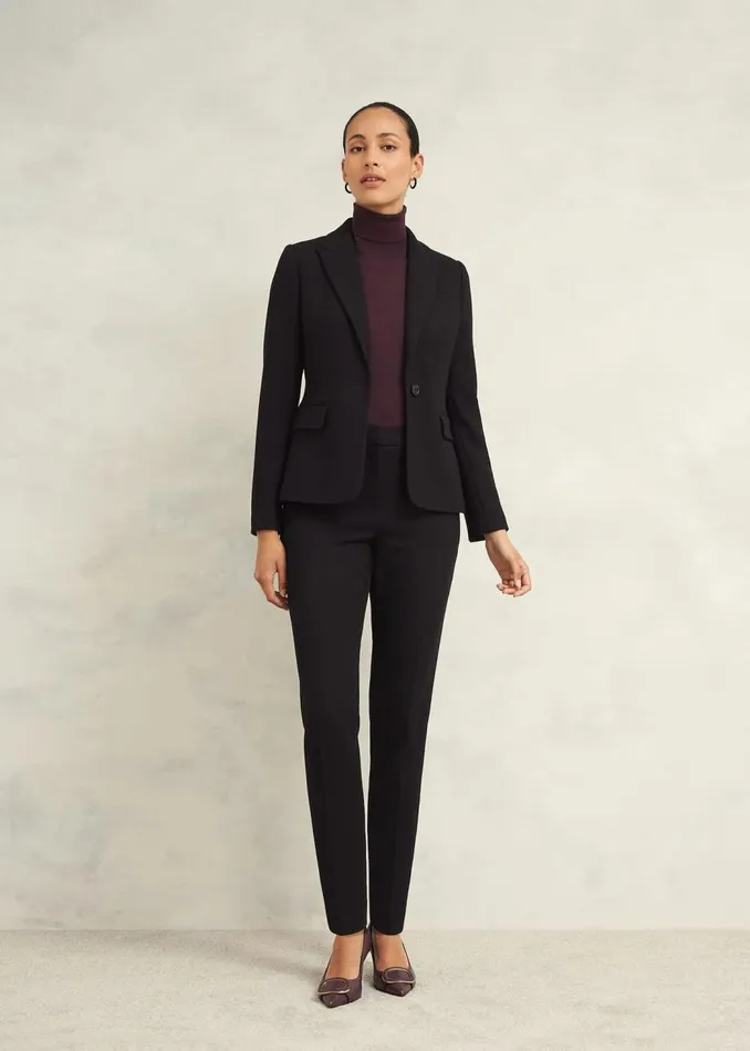 Trousers Women HOBBS Petite Mia Slim Trouser Black