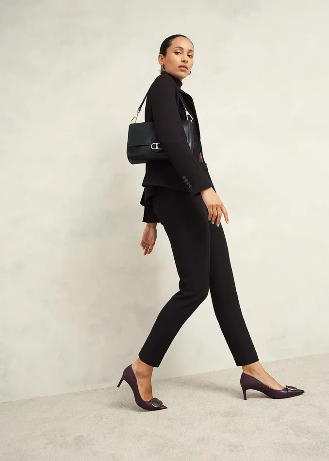 Trousers Women HOBBS Petite Mia Slim Trouser Black