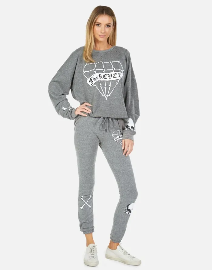 Uri Bone Diamond Heather Grey Women039s Lauren Moshi Long Sweatpants