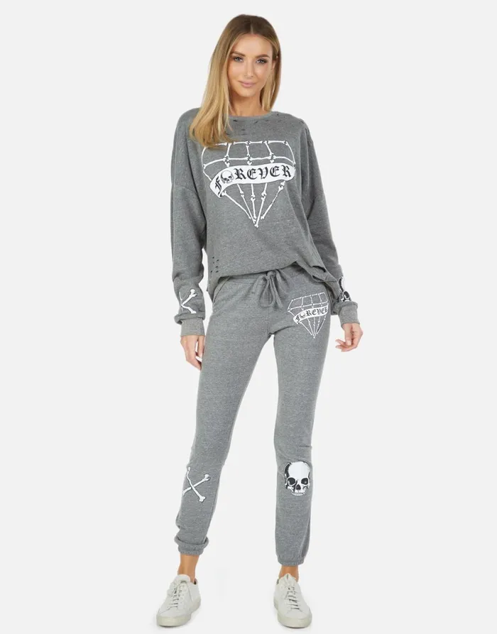 Uri Bone Diamond Heather Grey Women039s Lauren Moshi Long Sweatpants