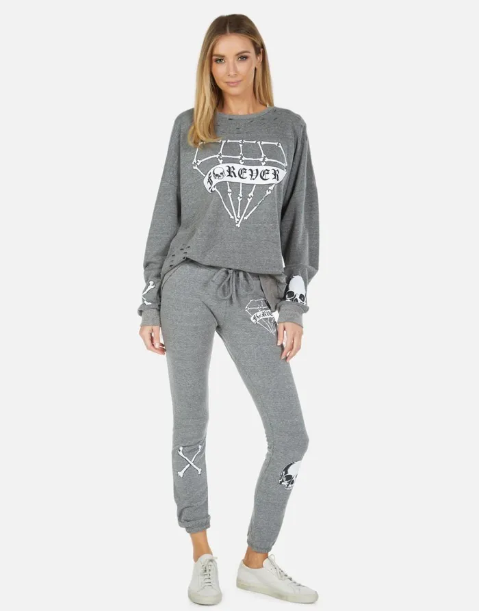 Uri Bone Diamond Heather Grey Women039s Lauren Moshi Long Sweatpants