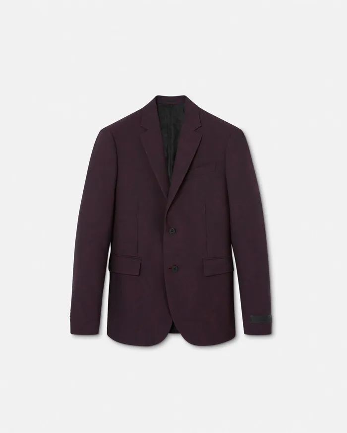 Versace Blazers and Suits Men Barocco Jacquard SingleBreasted Blazer Brown