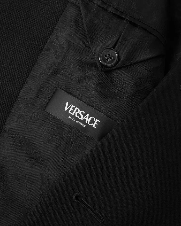 Versace Blazers and Suits Men SingleBreasted Tailored Jacket Black