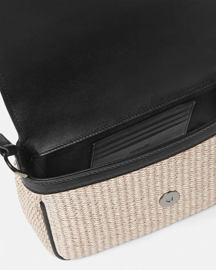 Versace Crossbody and Messengers MenWomen Milano Raffia Crossbody Bag Beige