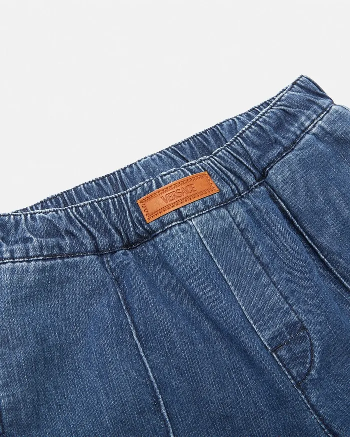 Versace Denim Kids Logo Jeans Blue