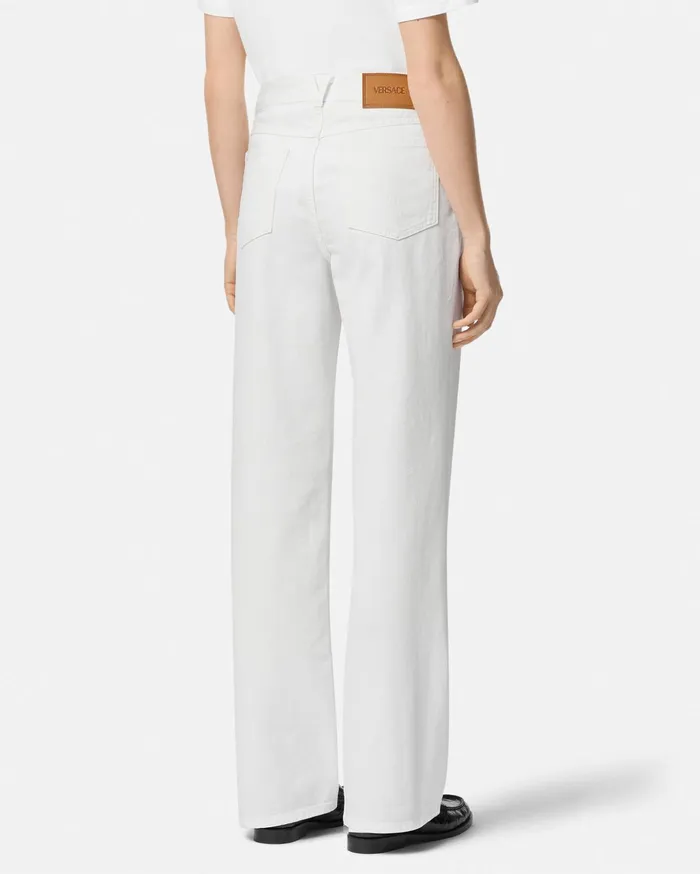 Versace Denim Women Medusa 03995 RegularFit Jeans White