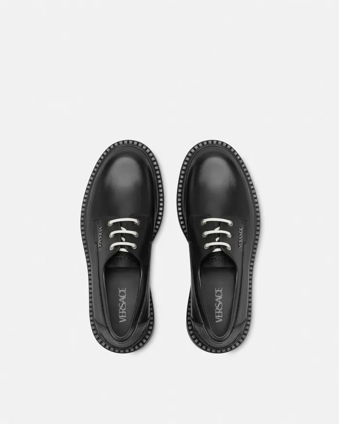 Versace Derby Shoes Men Adriano LaceUp Derby Shoes Black