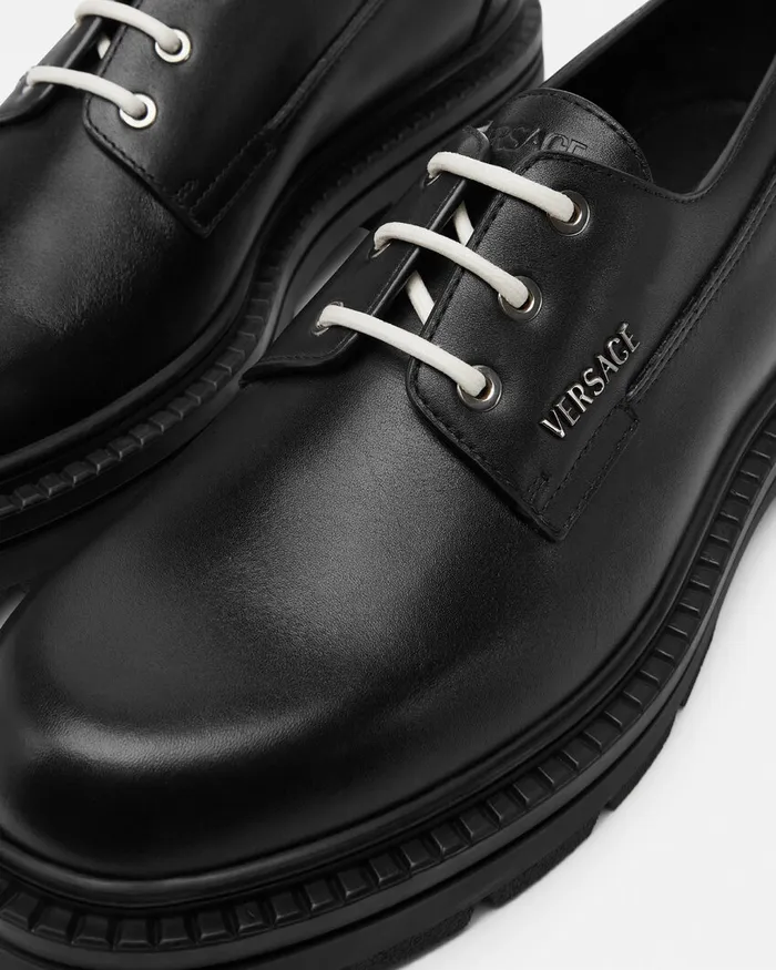 Versace Derby Shoes Men Adriano LaceUp Derby Shoes Black