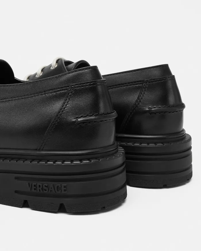 Versace Derby Shoes Men Adriano LaceUp Derby Shoes Black