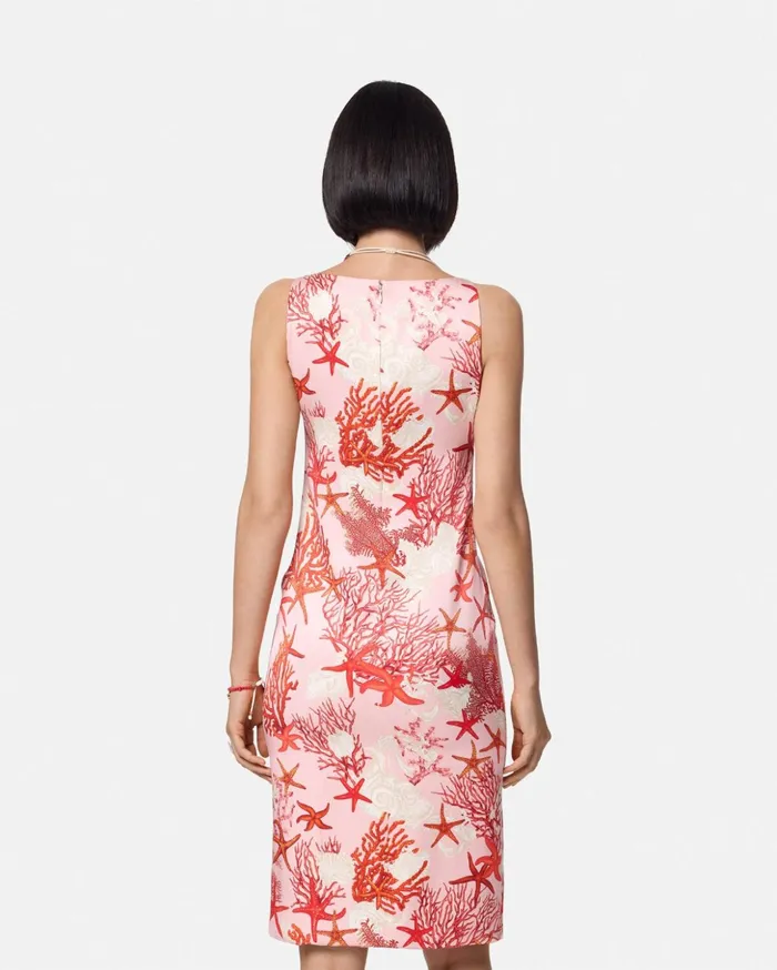 Versace Dresses Women Barocco Sea Silk Slip Mini Dress Pinkprint
